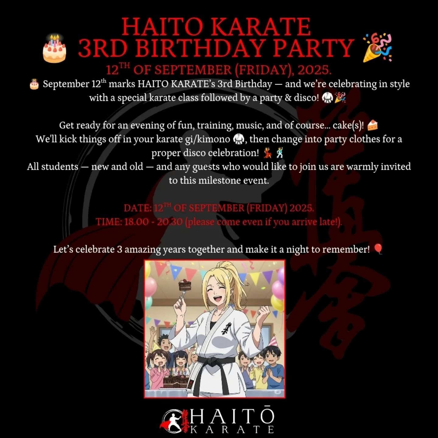 Anniversary Celebration Details