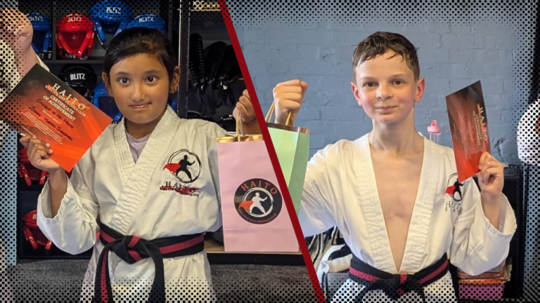 Honoring Dedication Darius Junevic and Zainab Shahjahan, Our Karate Students of the Month