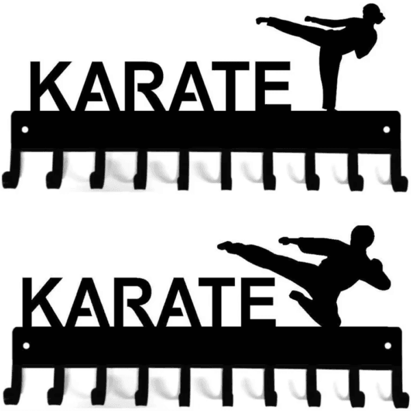 Karate Medal Hanger & Belt Rack – Metal Organizer with 10 Hooks