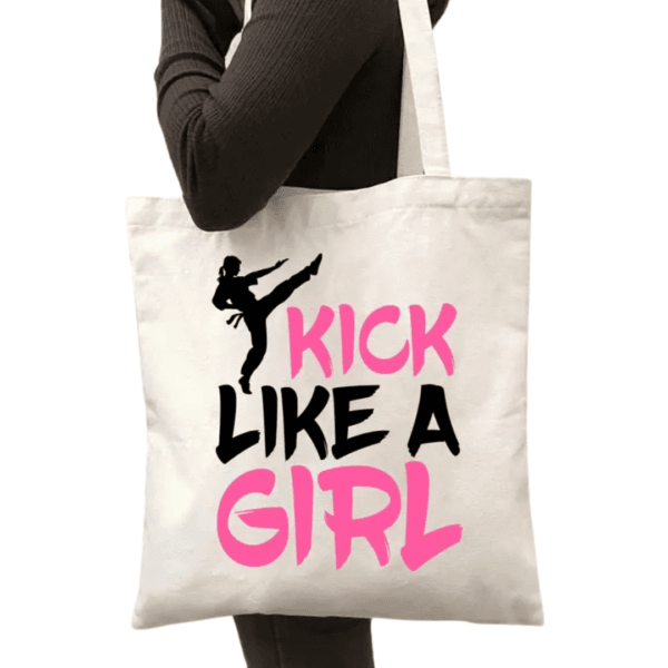 Karate Tote Bag – 'Kick Like a Girl' Empowering Design