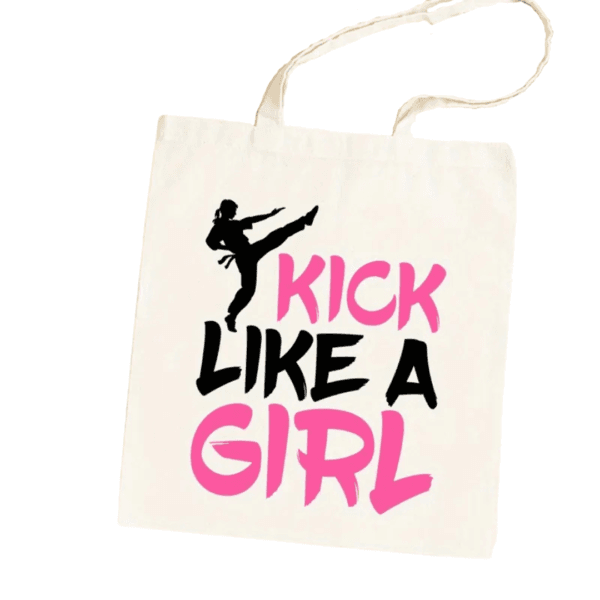 Karate Tote Bag – 'Kick Like a Girl' Empowering Design