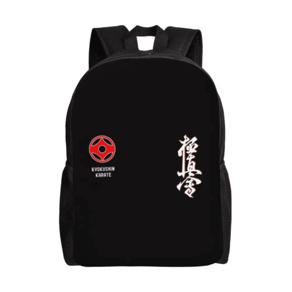 Kyokushin Karate Backpack – Kanku Symbol & Kanji Design, Durable & Spacious